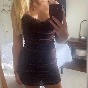 NWT Garage Black and Red Floral Women's Dress